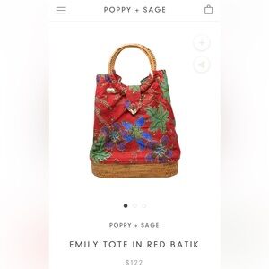 POPPY + SAGE

EMILY TOTE IN RED BATIK